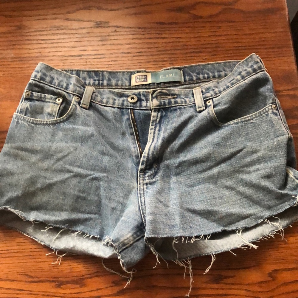 Faded glory vintage denim cutoff shorts